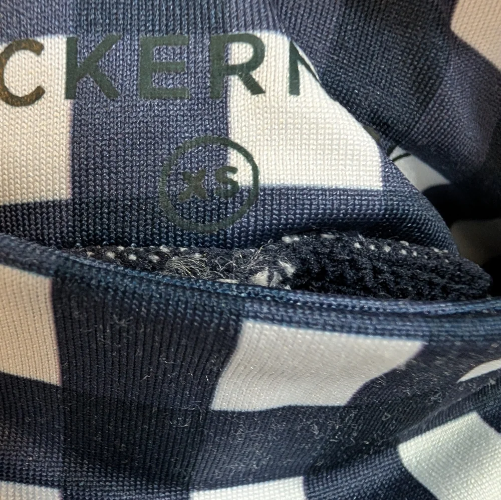 Tuckernuck Navy and White Gingham A-Line Skirt